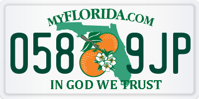 FL license plate 0589JP