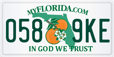 FL license plate 0589KE