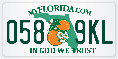 FL license plate 0589KL