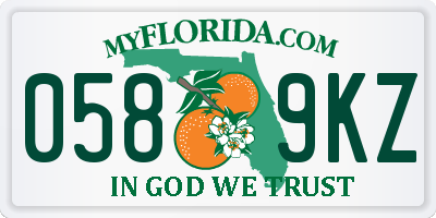 FL license plate 0589KZ