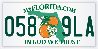 FL license plate 0589LA