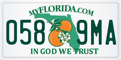 FL license plate 0589MA