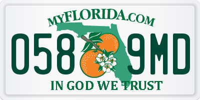 FL license plate 0589MD
