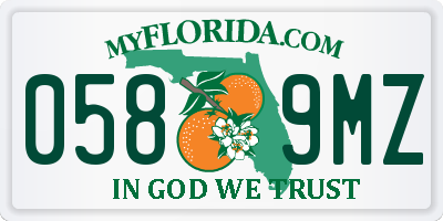 FL license plate 0589MZ