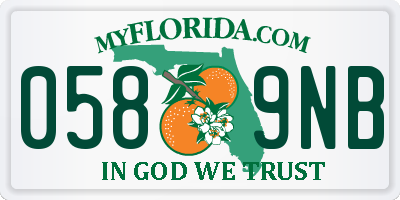 FL license plate 0589NB