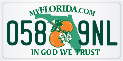 FL license plate 0589NL