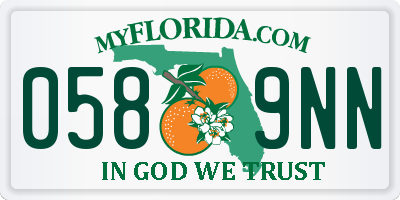FL license plate 0589NN
