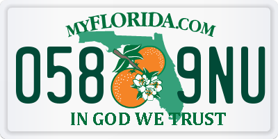 FL license plate 0589NU