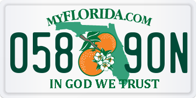 FL license plate 0589ON