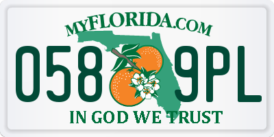 FL license plate 0589PL