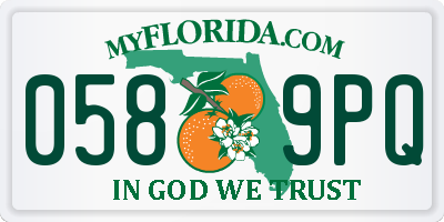 FL license plate 0589PQ