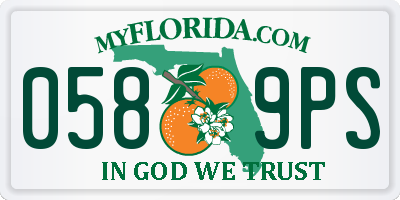 FL license plate 0589PS