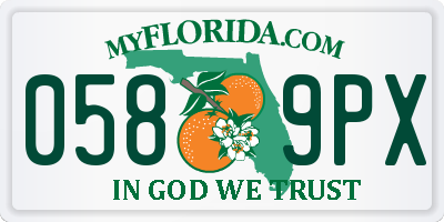 FL license plate 0589PX