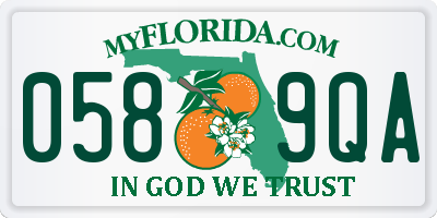 FL license plate 0589QA