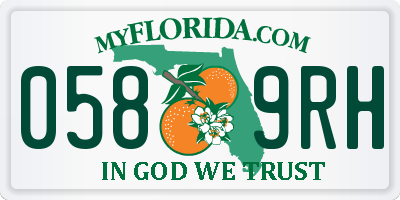 FL license plate 0589RH