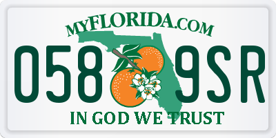 FL license plate 0589SR
