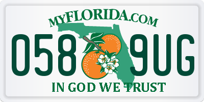 FL license plate 0589UG