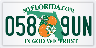 FL license plate 0589UN