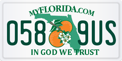 FL license plate 0589US