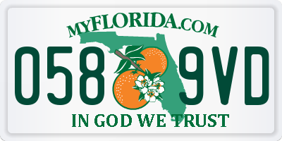 FL license plate 0589VD