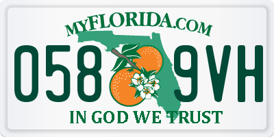 FL license plate 0589VH