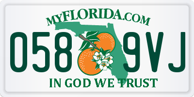 FL license plate 0589VJ