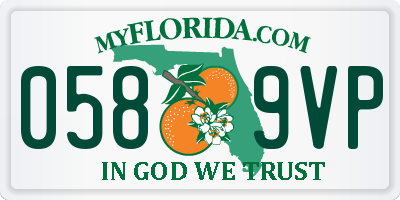 FL license plate 0589VP