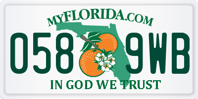 FL license plate 0589WB