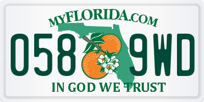 FL license plate 0589WD