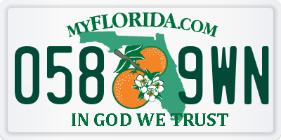 FL license plate 0589WN