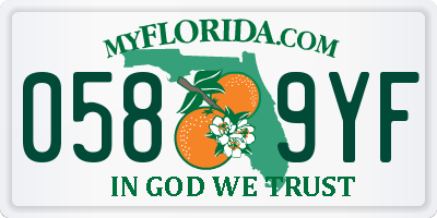 FL license plate 0589YF