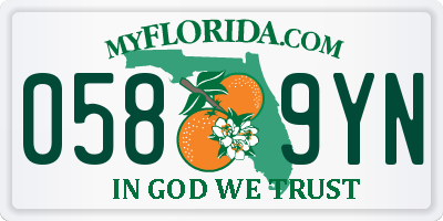 FL license plate 0589YN