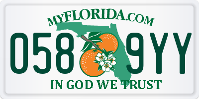 FL license plate 0589YY