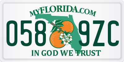 FL license plate 0589ZC