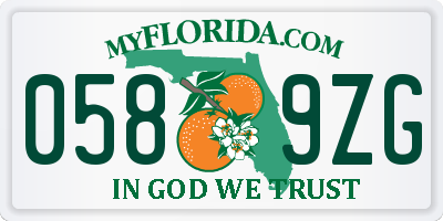 FL license plate 0589ZG