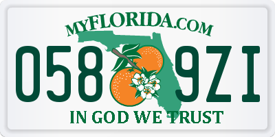 FL license plate 0589ZI