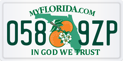 FL license plate 0589ZP