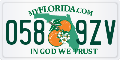 FL license plate 0589ZV
