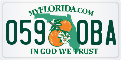 FL license plate 0590BA