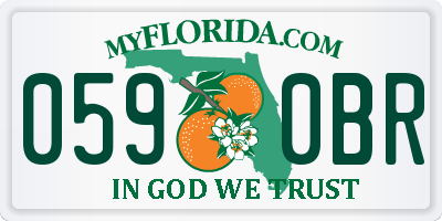FL license plate 0590BR