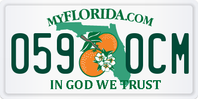 FL license plate 0590CM