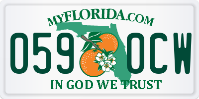 FL license plate 0590CW