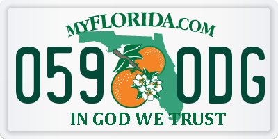 FL license plate 0590DG