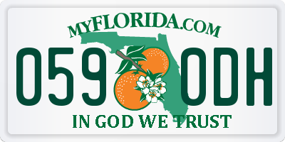 FL license plate 0590DH