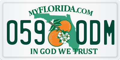 FL license plate 0590DM