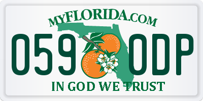 FL license plate 0590DP
