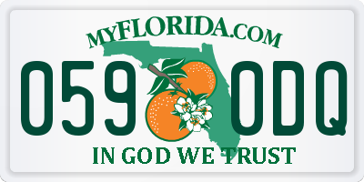 FL license plate 0590DQ