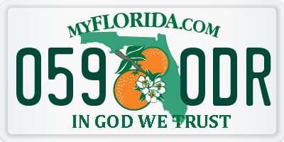 FL license plate 0590DR