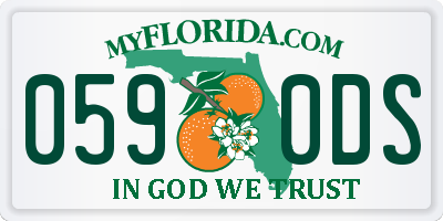 FL license plate 0590DS