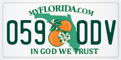 FL license plate 0590DV